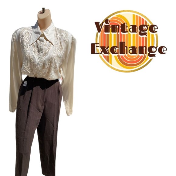 Vintage Brown Trousers - Timeless Retro Chic - Picture 3 of 6